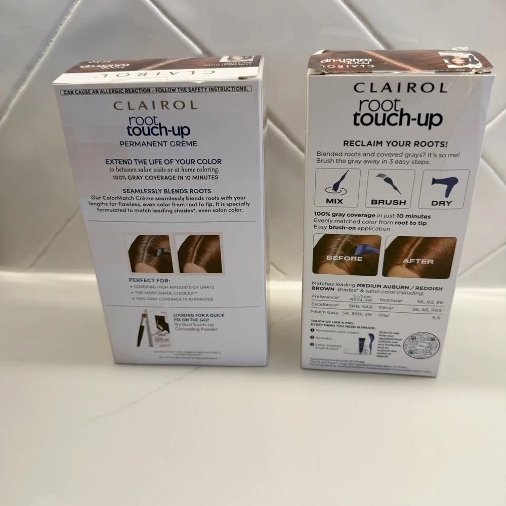 SET OF 2! Clairol Root Touch-Up Hair Color 5R Medium Auburn Reddish Brown